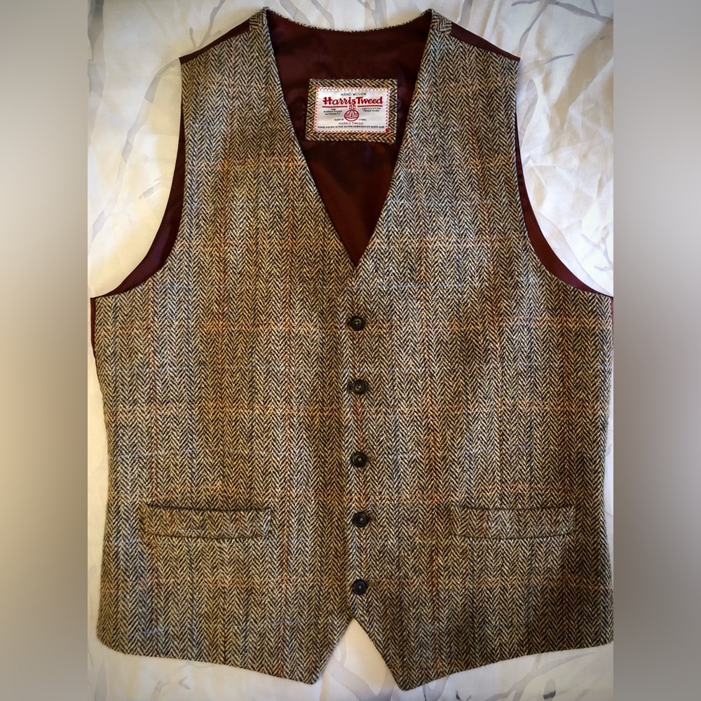 Men’s Wool Harris Tweed Vest in size 44/L
